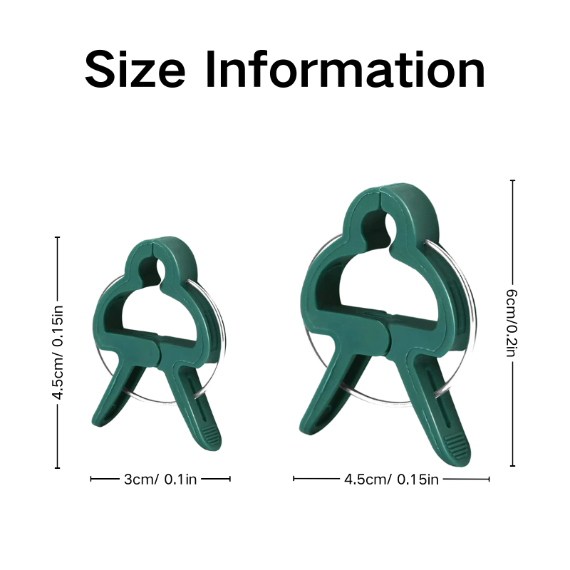 Green PP Garden Plant Clips Set