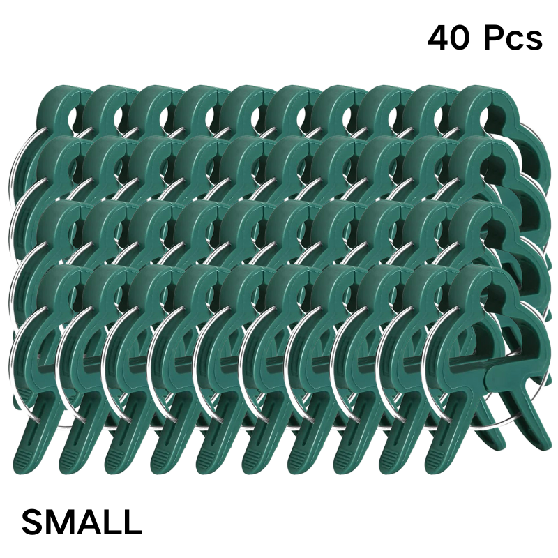 Green PP Garden Plant Clips Set