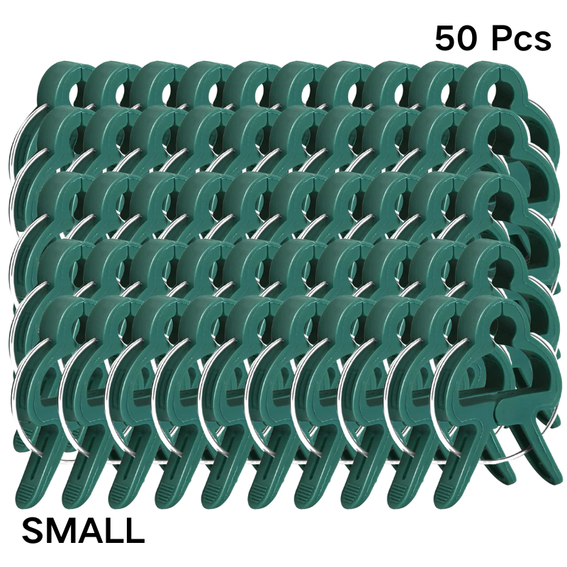 Green PP Garden Plant Clips Set