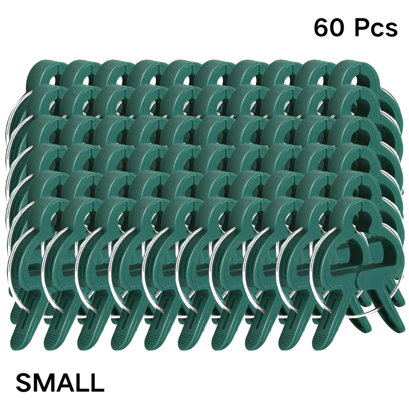 Green PP Garden Plant Clips Set