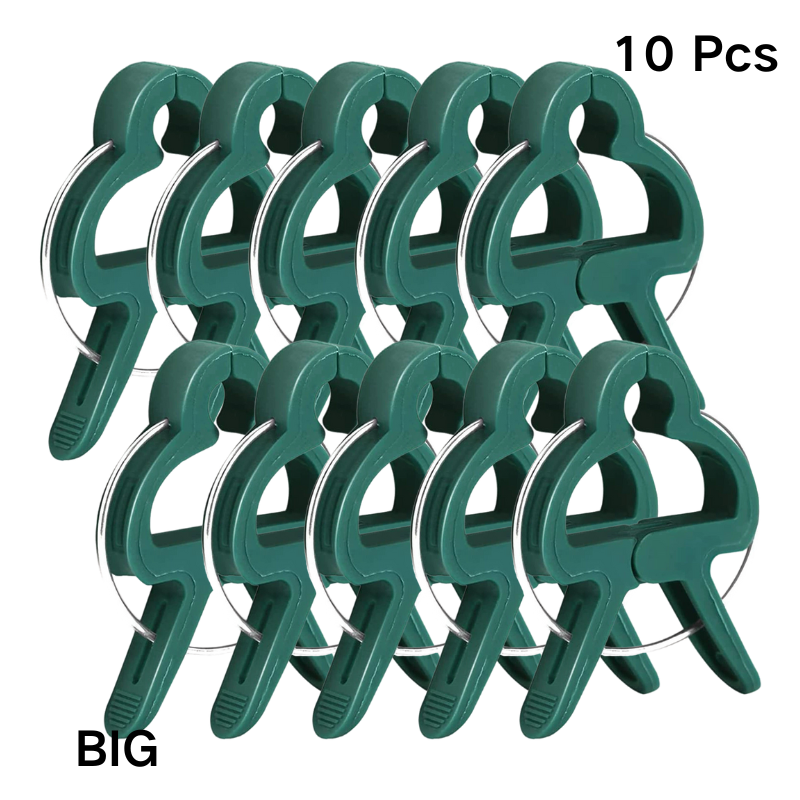 Green PP Garden Plant Clips Set