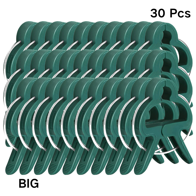 Green PP Garden Plant Clips Set