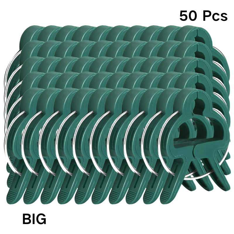 Green PP Garden Plant Clips Set