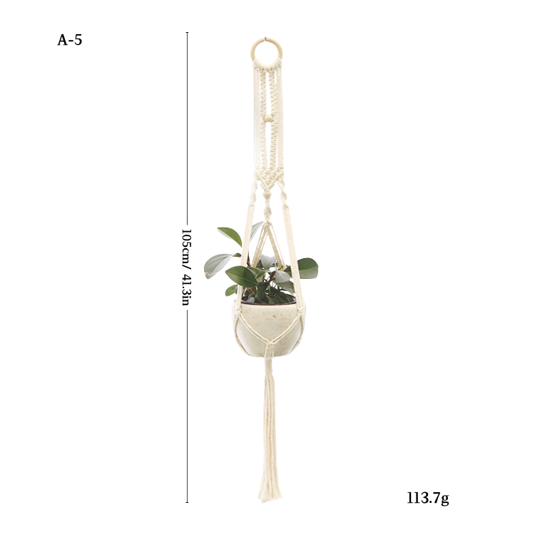 Handwoven Cotton Plant Hanger
