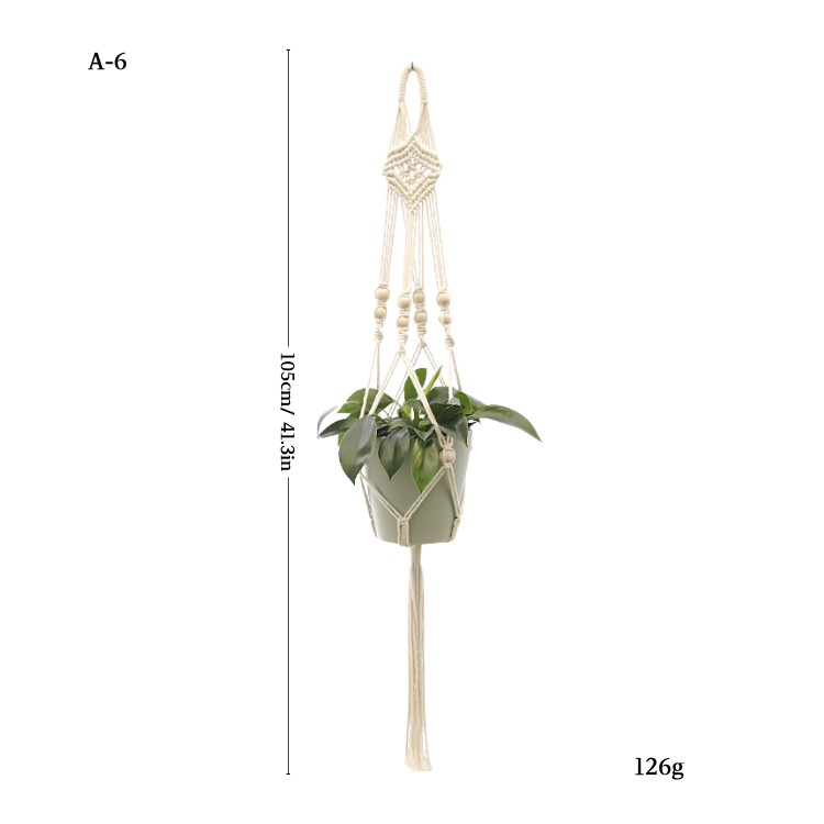 Handwoven Cotton Plant Hanger