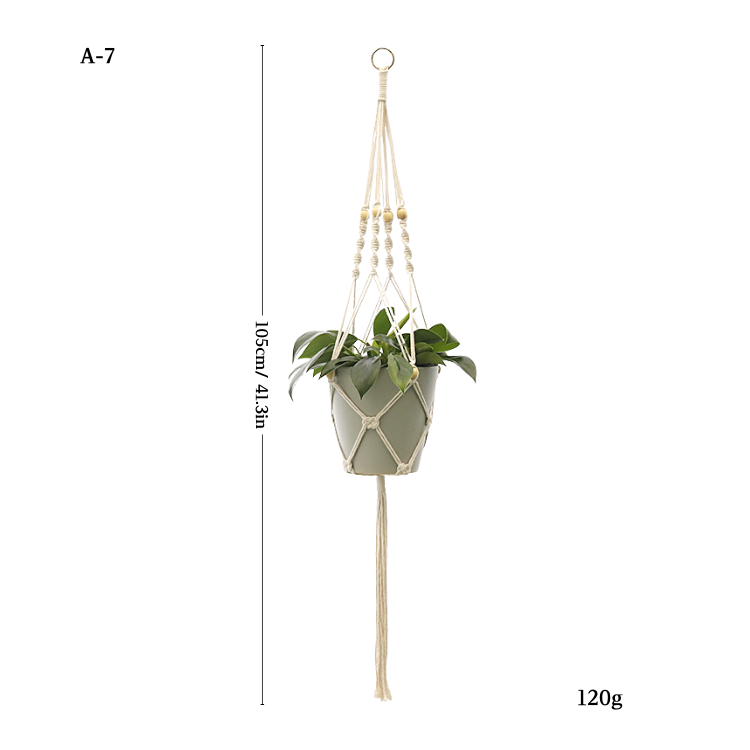Handwoven Cotton Plant Hanger
