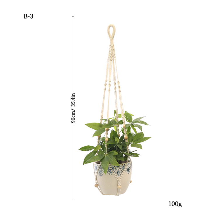 Handwoven Cotton Plant Hanger