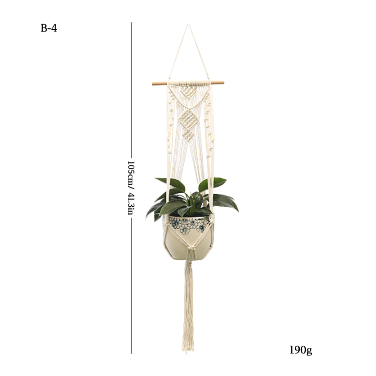 Handwoven Cotton Plant Hanger